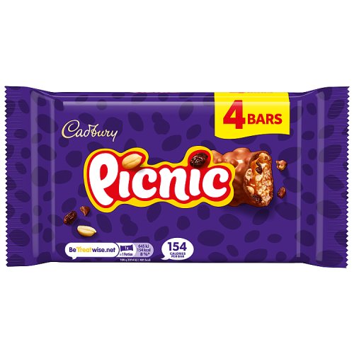 Cadbury Picnic 4pk (4 x 32g) 128g pack shot