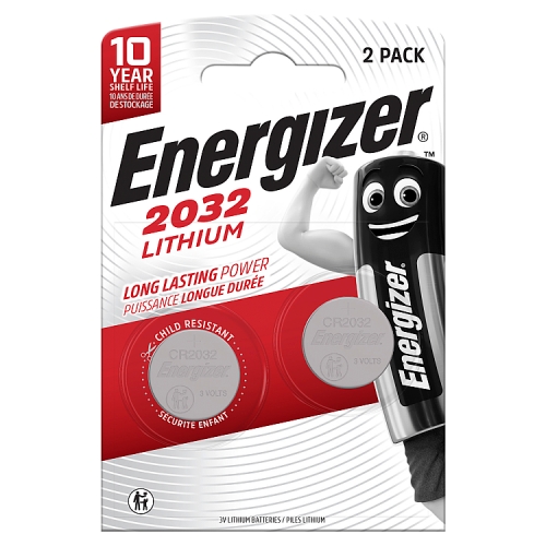 Energizer 2032 Lithium Battery 2s pack shot