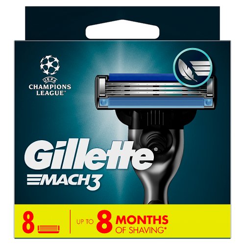 Gillette Mach 3 Blades 8's pack shot