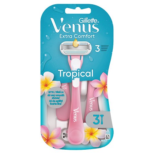 Gillette Venus Tropical Disposable Razors 3's pack shot