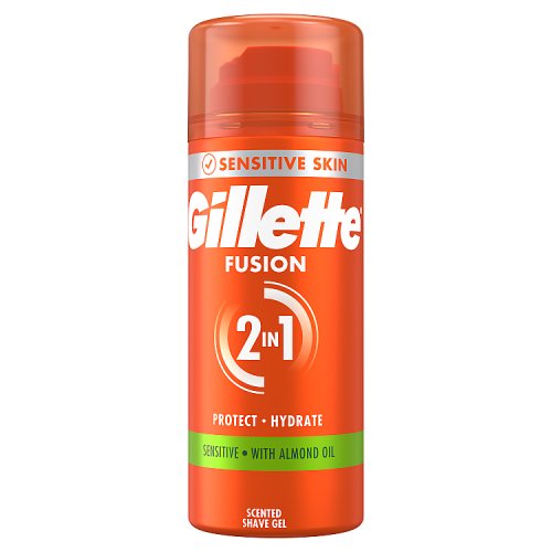 Gillette Fusion Ultra Sensitive Shaving Gel 75ml pack shot