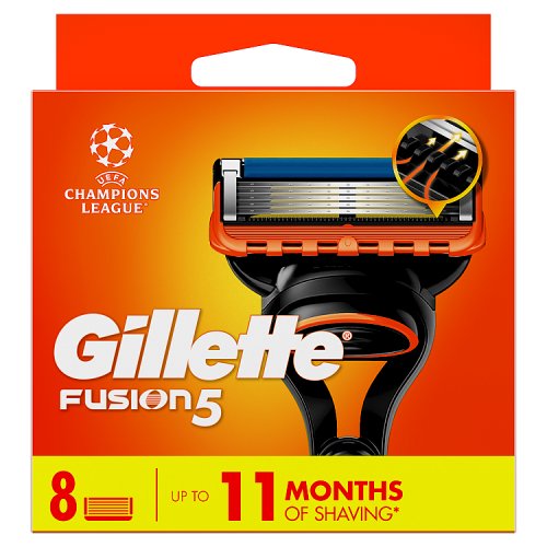 Gillette Fusion 5 Razor Blades 8's pack shot