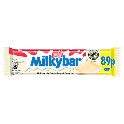 Milkybar Medium Bar PM 89p 25g pack shot