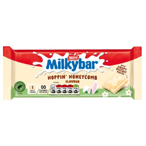 Milkybar Honeycomb Easter Chocolate Block 90g pack shot