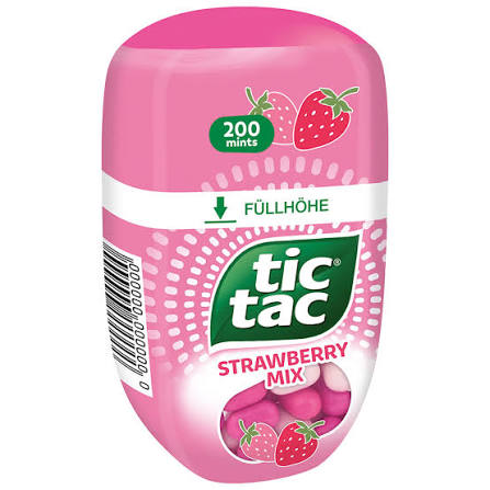 Tic Tac Strawberry Mix T200 98g pack shot