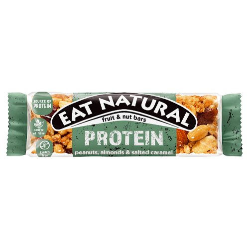 Eat Natural Protein Bar Peanuts Almonds & Salted Caramel 40g pack shot