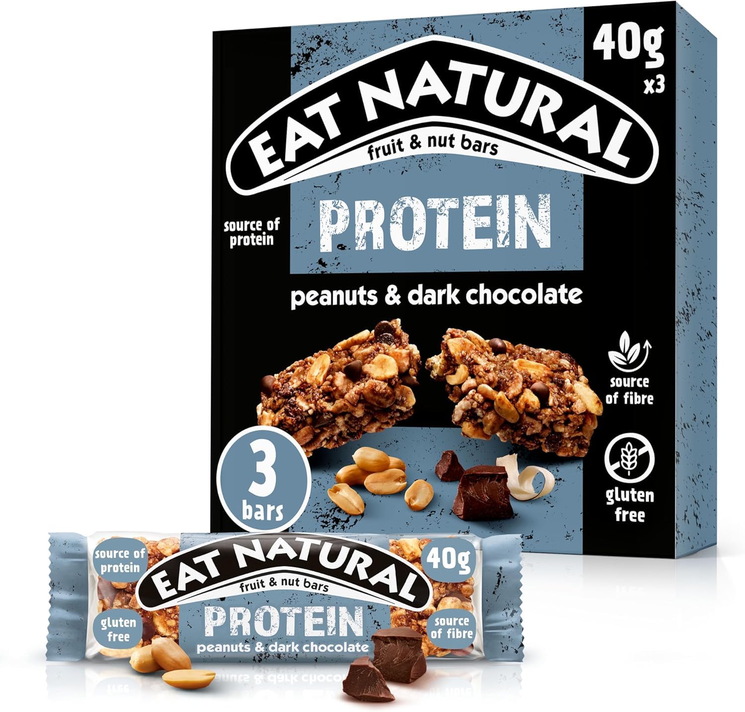 Eat Natural Protein Peanuts & Dark Chocolate T3 120g pack shot