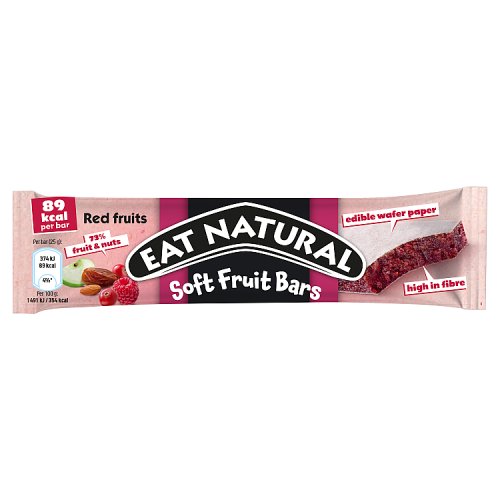 Eat Natural Soft Fruit Bar Red Berries 25g pack shot