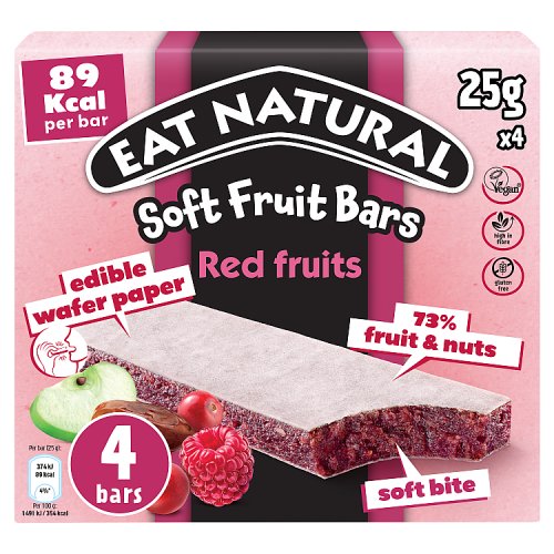 Eat Natural Fruit Bar Red Fruits T4 100g pack shot