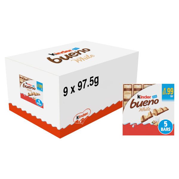 Kinder Bueno White T5 PM £1.99 pack shot