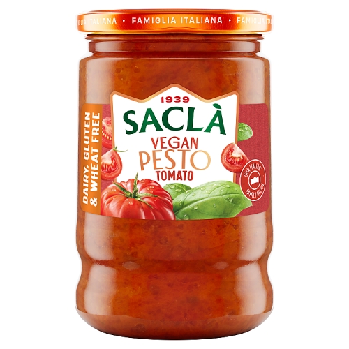 Sacla Vegan Tomato Pesto 190g pack shot