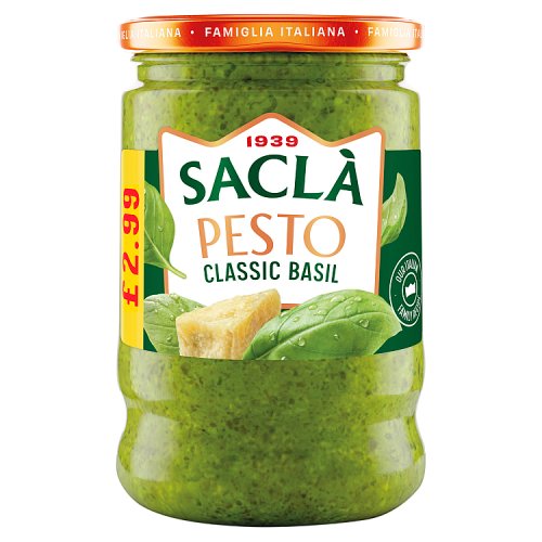 Sacla Basil Pesto 190g PMP pack shot