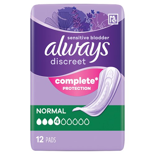 Always Discreet Pads Normal 12ct pack shot