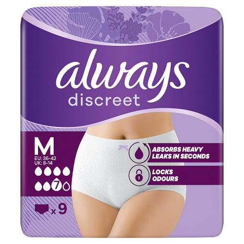 Always Discreet Pants Medium Plus 9ct pack shot