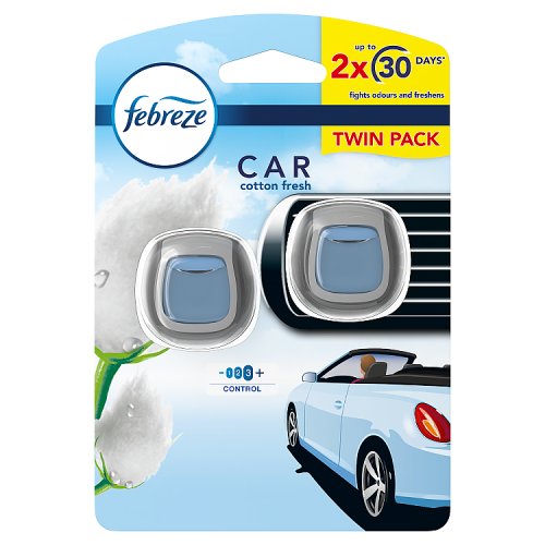 Febreze Car Clip Twin Pack Cotton pack shot