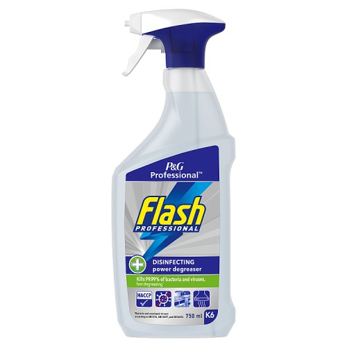 Flash Professional Disinfectant Degreaser Spray 6x750ml pack shot