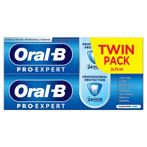 Oral-B Pro Expert 2x75ml Toothpaste Professional Protection (Twin Pack) pack shot