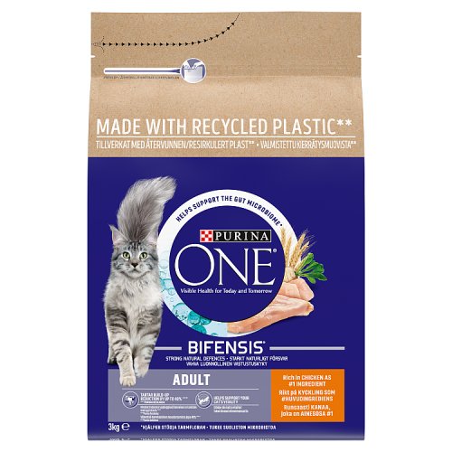 Purina ONE Adult Chicken & Whole Grains 3kg pack shot