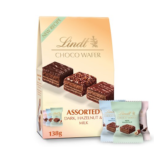 Lindt Choco Wafer Box Assorted 138g pack shot