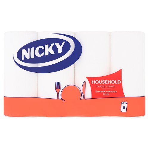 Nicky Household Kitchen Towel 8 Rolls pack shot