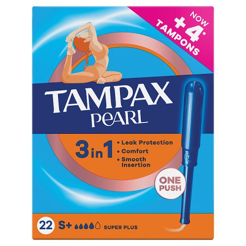 Tampax Pearl Super Plus 22ct pack shot
