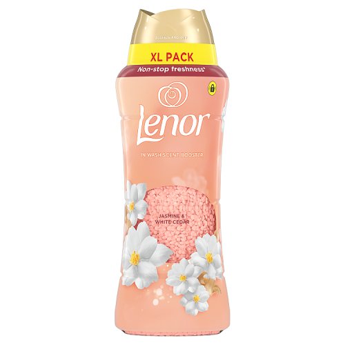 Lenor Beads 495gm Jasmine and White Cedar pack shot