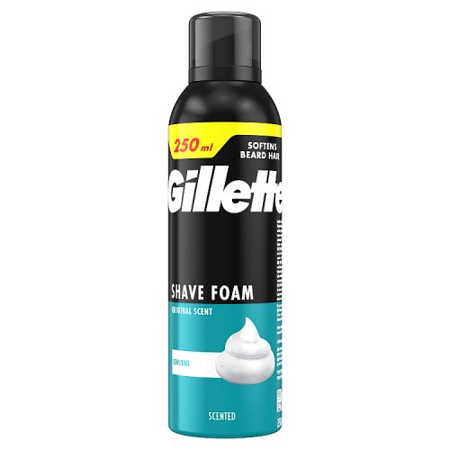 Gillette Sensitive Shaving Foam CC pack shot