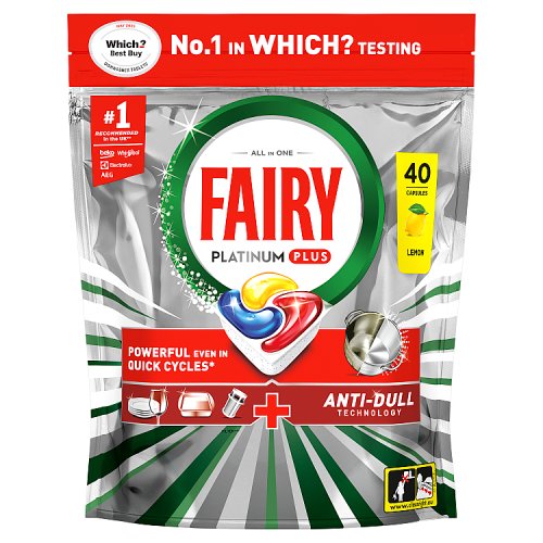 Fairy Platinum Plus ADW 40ct Lemon pack shot