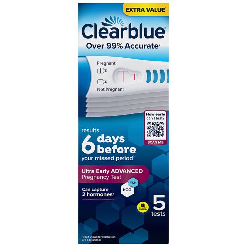 Clearblue Pregnancy Test Ultra Early 5ct pack shot