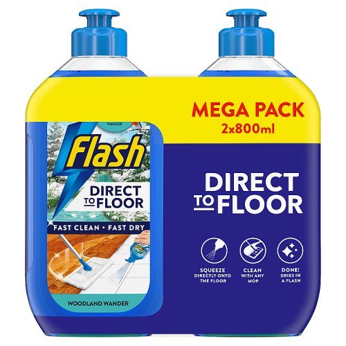 Flash Direct To Floor Floor Cleaner Twin Pack Woodland Wander pack shot