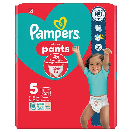 Pampers Baby Dry Pants Size 5 Carry Pack 21s PMP £5.99 pack shot