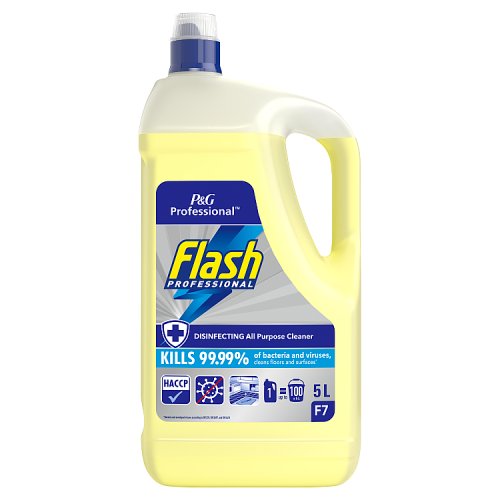 Flash Professional 5Ltr All Purpose Cleaner Disinfectant Lemon pack shot