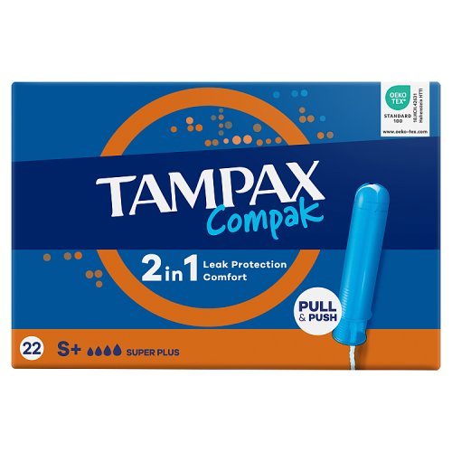 Tampax Compak Tampons Super Plus 22’s pack shot