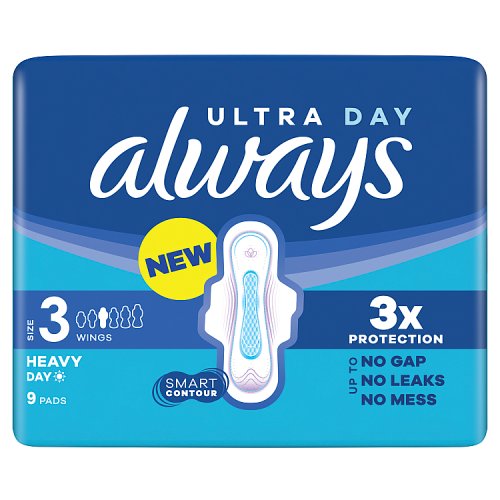 Always Ultra Day Wings (Size 3) 9ct pack shot