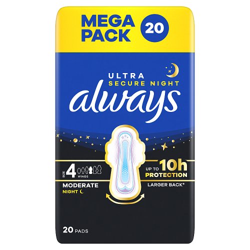 Always Ultra Mega Pack Size 4 20ct pack shot