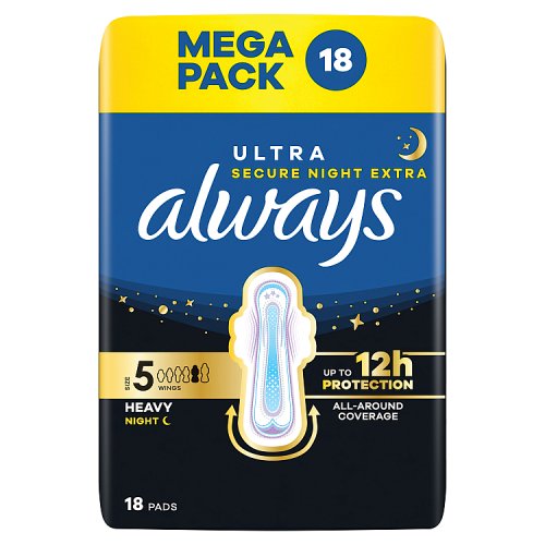 Always Ultra Mega Packs Size 5 18ct pack shot