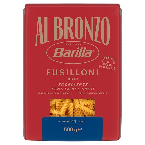 Barilla Al Bronzo Fusilloni 500g pack shot
