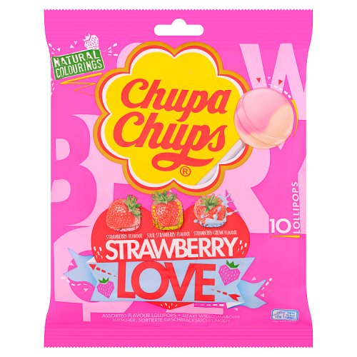 Chupa Chups Lollipops Strawb.Love 120g pack shot