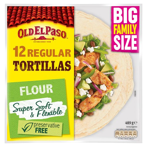 Old El Paso Flour Tortilla Family Pack 8x489g pack shot