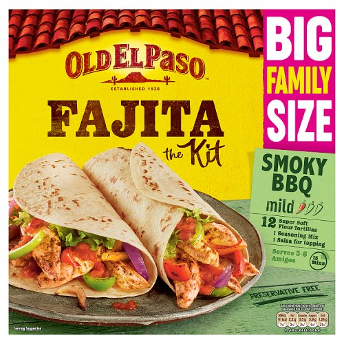 Old El Paso BBQ Fajita Kit Family Pack pack shot
