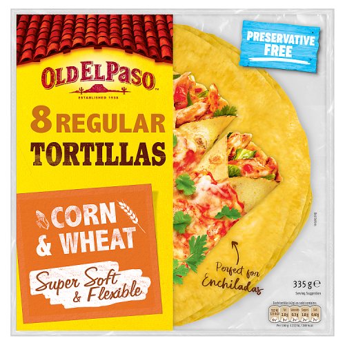 Old El Paso Carriers Corn Tortillas 12x335g pack shot