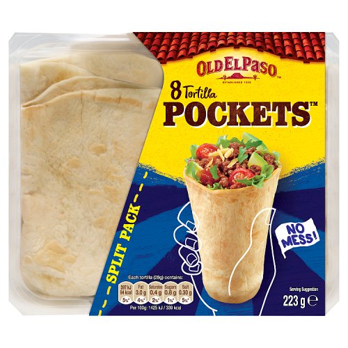 Old El Paso Tortilla Pocket 4x223g pack shot