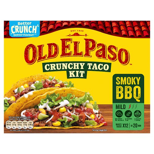 Old El Paso Smoky BBQ Crunchy Taco Kit 292G pack shot