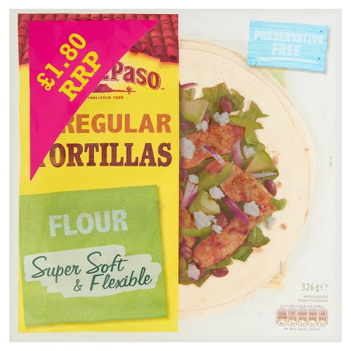 Old El Paso Regular Tortillas 12 x 326g £1.80 PMP pack shot