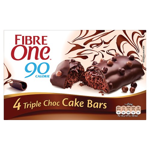 Fibre One Cake Bar Triple Chocolate 25g pack shot