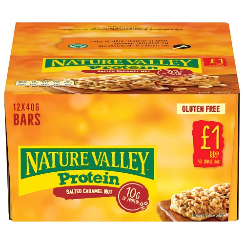 Nature Valley Protein Salted Caramel 1x12x40g PMP £1.00 pack shot