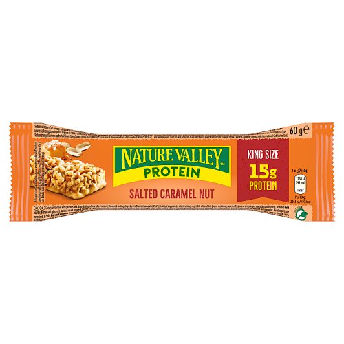 Nature Valley Protein King Size Salted Caramel Nut Cereal bar 60g pack shot