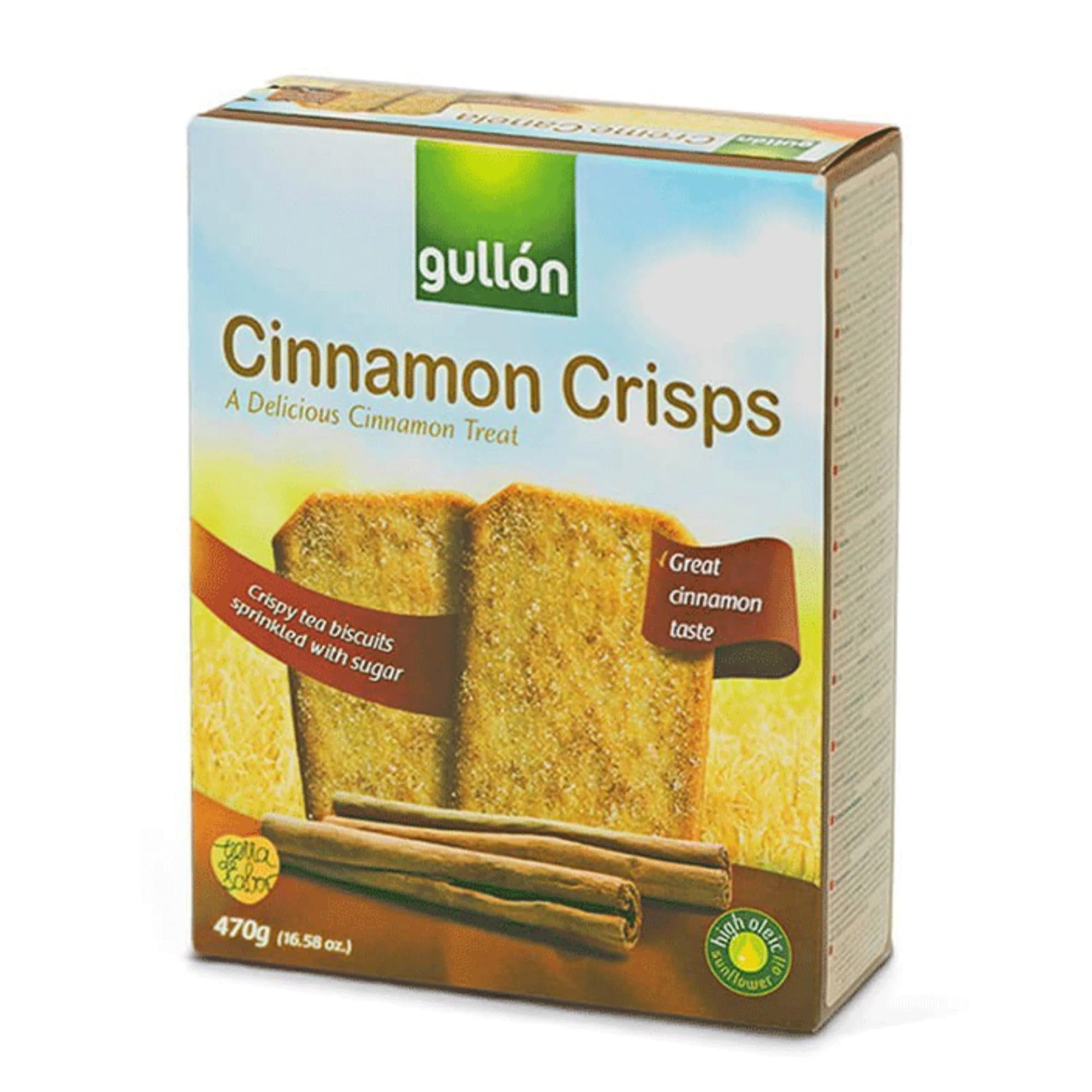 Gullon Cinnamon Crisps 470g pack shot