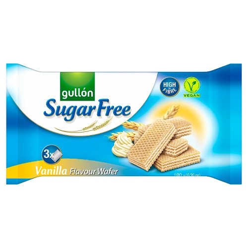 Gullon Sugar Free Vanilla Wafer 180g pack shot