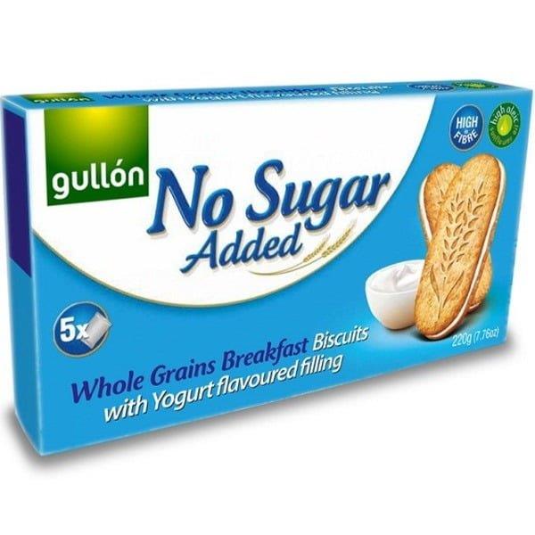 Gullon No Added Sugar Yogurt Sandwich Biscuits 220g pack shot